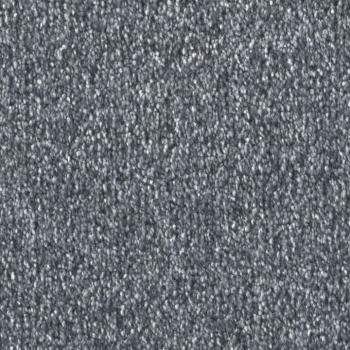 Draufsicht auf Vorwerk Celina 3S22 blau Teppichboden mit Preisschild 79,95 €/m²